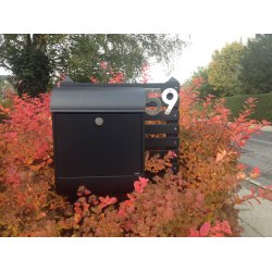 MEFA Pearl postkasse-st i sort Incl. stander og Hvide stickers