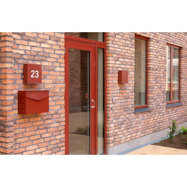 MEFA Letter postkasse - R�d med 6-stifts L�s