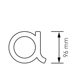 15 cm. Sort Rustfritstl Husnummer "Modern"