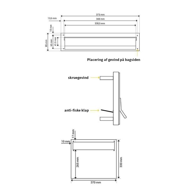 Fence Antracit postkasse - Til Hegn eller L�ge