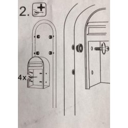 S�t med 4 stk. Sorte plast afstandsstykker BOBI Incl. skruer.