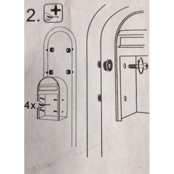 S�t med 4 stk. Sorte plast afstandsstykker BOBI Incl. skruer.