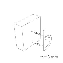 15 cm. Sort Rustfritstl Husnummer "Modern"