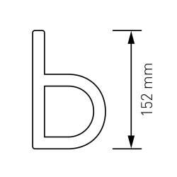 15 cm. Sort Rustfritstl Husnummer "Modern"