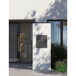 Indbygnings postkasse BARI "Exclusive" - Med 6 stift ls - SORT lakering