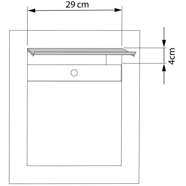 Indbygnings postkasse BARI "Exclusive" - Med 6 stift ls - SORT lakering