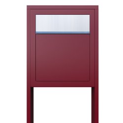 Rd BASE postkasse med stander - med rustfrit indkast