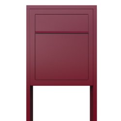 Rd BASE postkasse med stander - med skjult ls