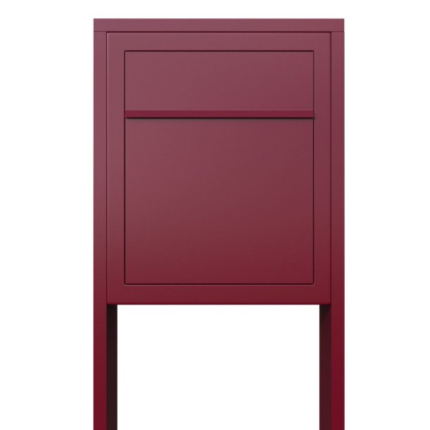 Rd BASE postkasse med stander - med skjult ls