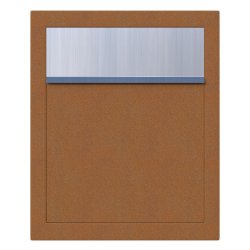 Rust BASE postkasse - med rustfrit indkast - klassisk design