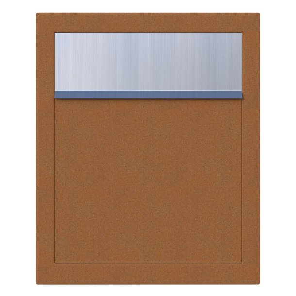 Rust BASE postkasse - med rustfrit indkast - klassisk design