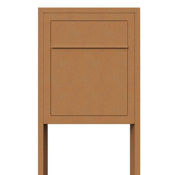 Rust BASE postkasse med stander - med skjult ls