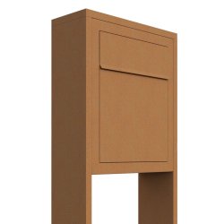 Rust BASE postkasse med stander - med skjult ls