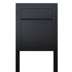 Sort Base Exclusive postkasse med stander - 6 stift ls - klassisk design