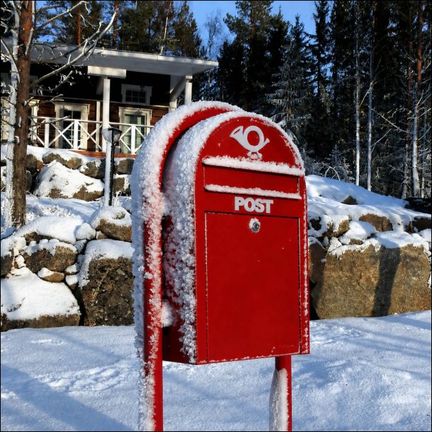 BobiClassic Postkasser�dt S�t - Hvidt POSTHORN og tekst POST er vedlagt. 