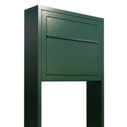 Racing Green ELEGANCE EXCLUSIVE postkasse med stander - med dansk 6-stifts l�s  - klassisk design