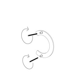 15 cm. Sort Rustfritstl Husnummer "Modern"