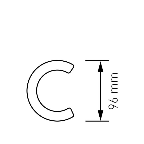 15 cm. Sort Rustfritstl Husnummer "Modern"