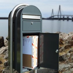 BobiCargo Pakkepostkasse - GR med Rustfritstl brevindkast