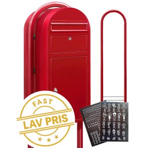 BobiCargo Pakkepostkasse st Inkl. Stander - RD