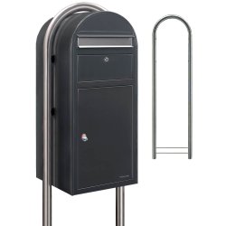 BobiCargo Pakkepostkasse - GR med Rustfritstl brevindkast
