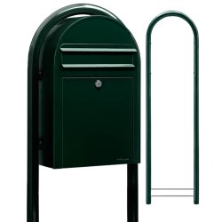 Gammeldags postkasse BobiClassic sort-grn - RAL6064