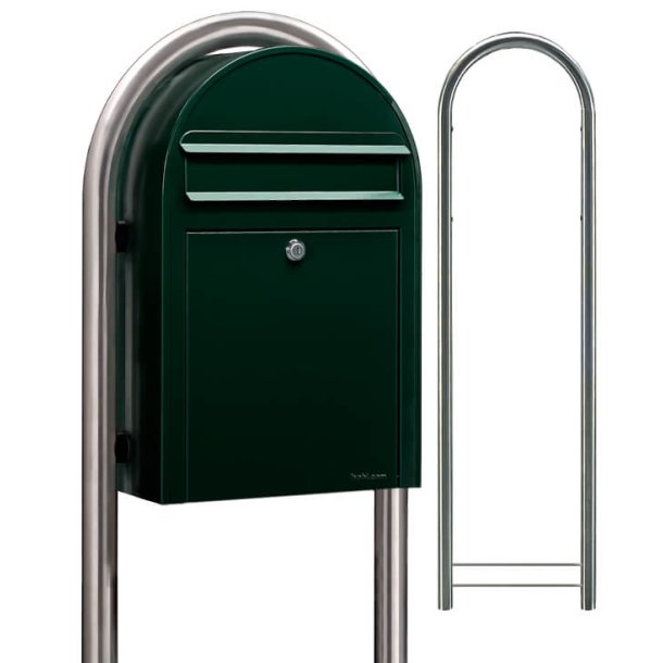 Gammeldags postkasse BobiClassic sort-grn - RAL6064