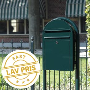 BobiClassic st - Postkasse med stander - SORT GRN / MRK-GRN