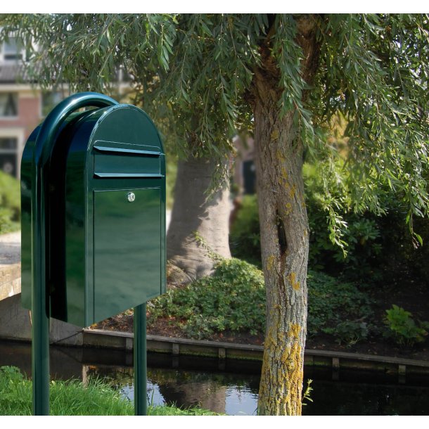 Gammeldags postkasse BobiClassic sort-grn - RAL6064