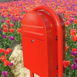 PostkasseRd retro postkasse - BobiClassic