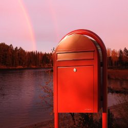 PostkasseRd retro postkasse - BobiClassic