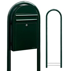 BobiClassic-S SORT GRN postkasse, smal model