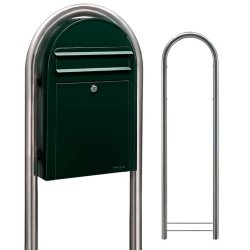 BobiClassic-S SORT GRN postkasse, smal model