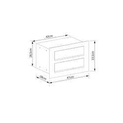 COMO Indbygningspostkasse til 2 - Antracit