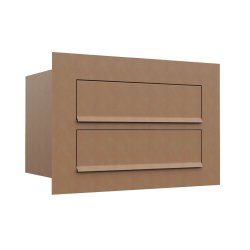 COMO Indbygningspostkasse til 2 - Rust