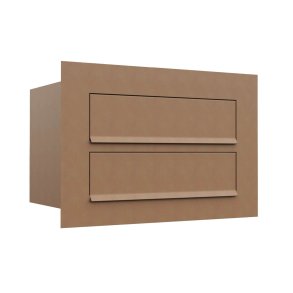 COMO Indbygningspostkasse til 2 - Rust