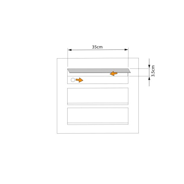 COMO Indbygningspostkasse til 3 - Rustfrit Stl