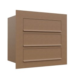 COMO Indbygningspostkasse til 3 - Rust