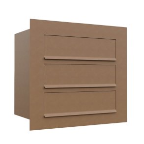 COMO Indbygningspostkasse til 3 - Rust