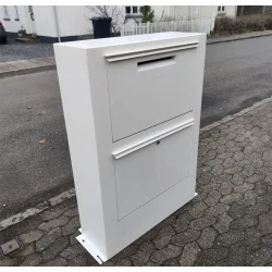 Kmpe Pakkepostkasse  CORA HVID - 2 sortering - KUN 2 stk. AFHENTNING PRIS.