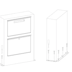 Kmpe Pakkepostkasse  CORA HVID - 2 sortering - KUN 2 stk. AFHENTNING PRIS.