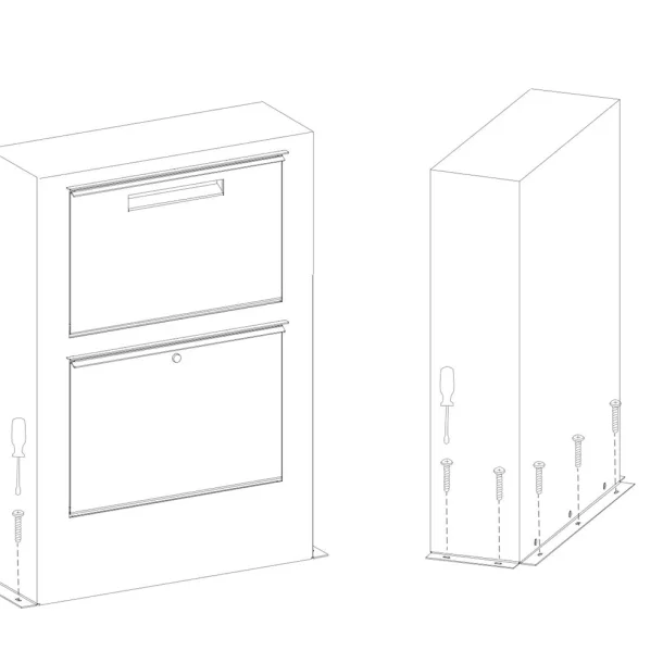 Kmpe Pakkepostkasse  CORA HVID - 2 sortering - KUN 2 stk. AFHENTNING PRIS.