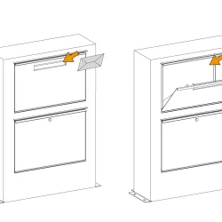 Kmpe Pakkepostkasse  CORA HVID - 2 sortering - KUN 2 stk. AFHENTNING PRIS.