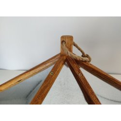 Lille Fuglefoderhus i kraftigt egetr med zink tag