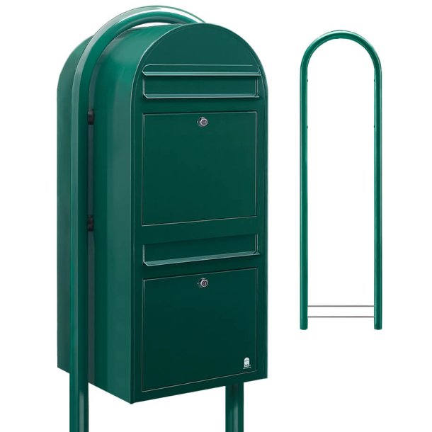Postkasseanlg 2 familier - BobiDuo GRN - RAL6005 