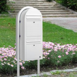 Postkasseanlg 2 familier - BobiDuo HVID