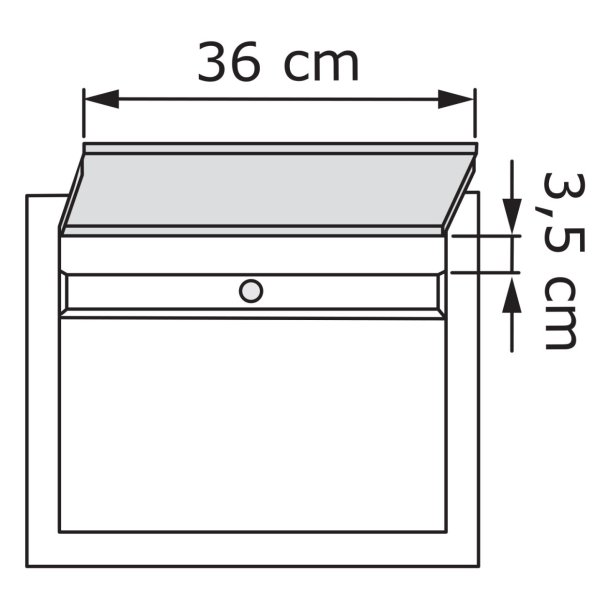 Sort Elegance Exclusive postkasse med stander - med dansk 6-stifts ls  - klassisk design