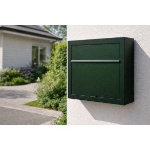 ELEGANCE EXCLUSIVE postkasse - Dansk 6 stift l�s - Klassisk RacingGreen lakering