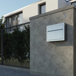 Rustfrit stl postkasse - med skjult ls - klassisk design - Elegance