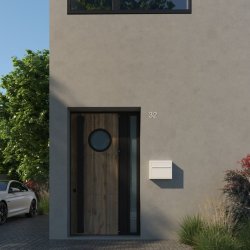 Rustfrit stl postkasse - med skjult ls - klassisk design - Elegance